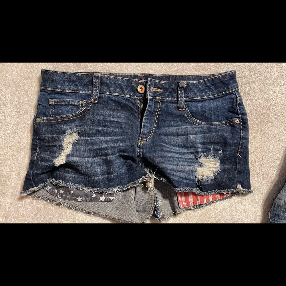 Cut off denim shorts